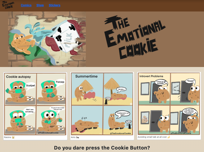 Picture of the Emotional Cookie website
